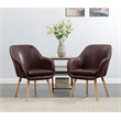 Take-a-Seat Charlotte Accent Chair in Espresso Faux Leather Finish