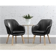 Take-a-Seat Charlotte Accent Chair in Black Faux Leather Finish
