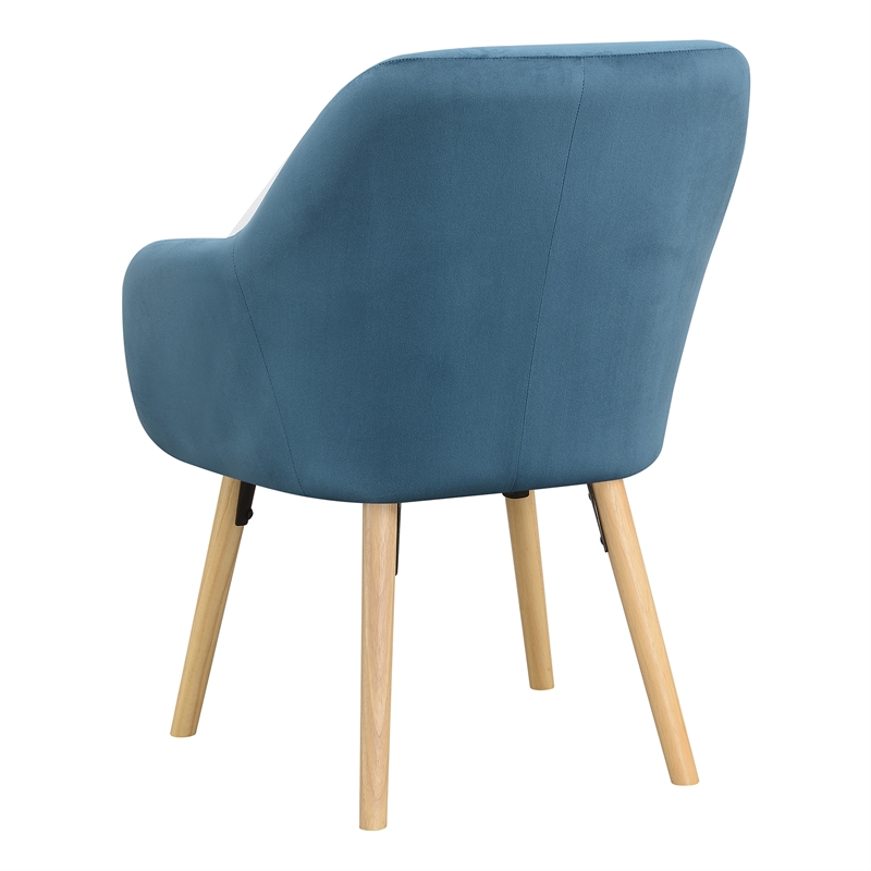 Convenience Concepts Take-a-Seat Charlotte Accent Chair in Blue Velvet Fabric