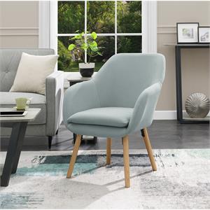 take-a-seat charlotte accent chair in light blue velvet fabric