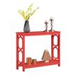 Convenience Concepts Omega Console Table with Shelf in Coral Pink Wood Finish