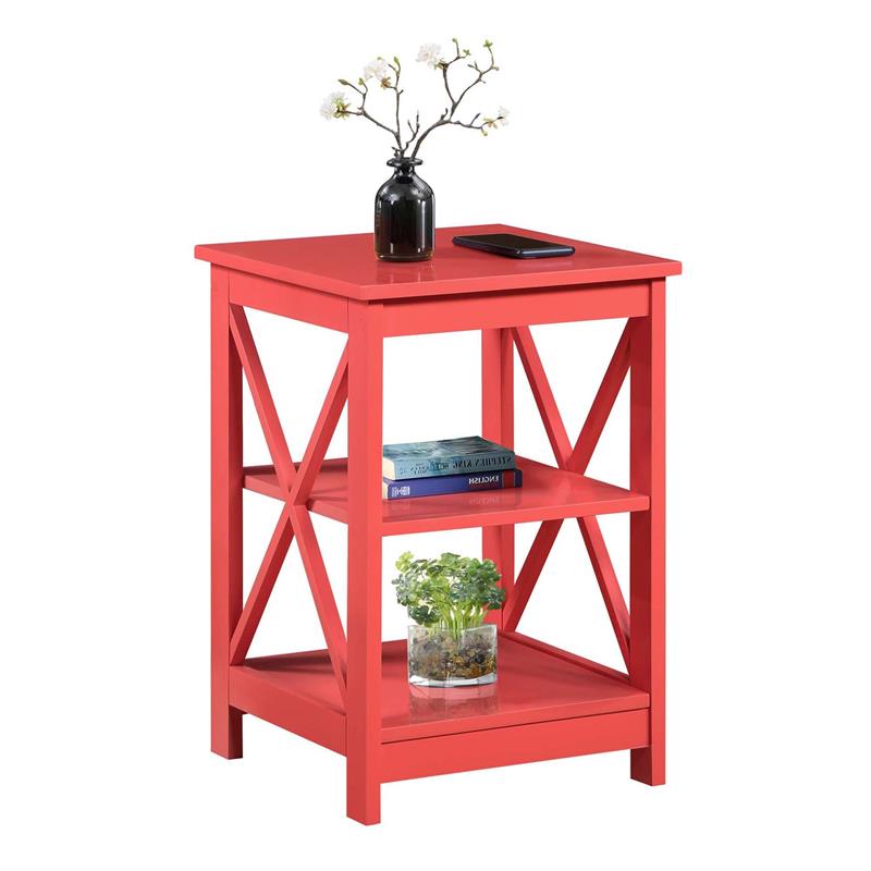 Convenience concepts oxford end deals table with open shelf storage