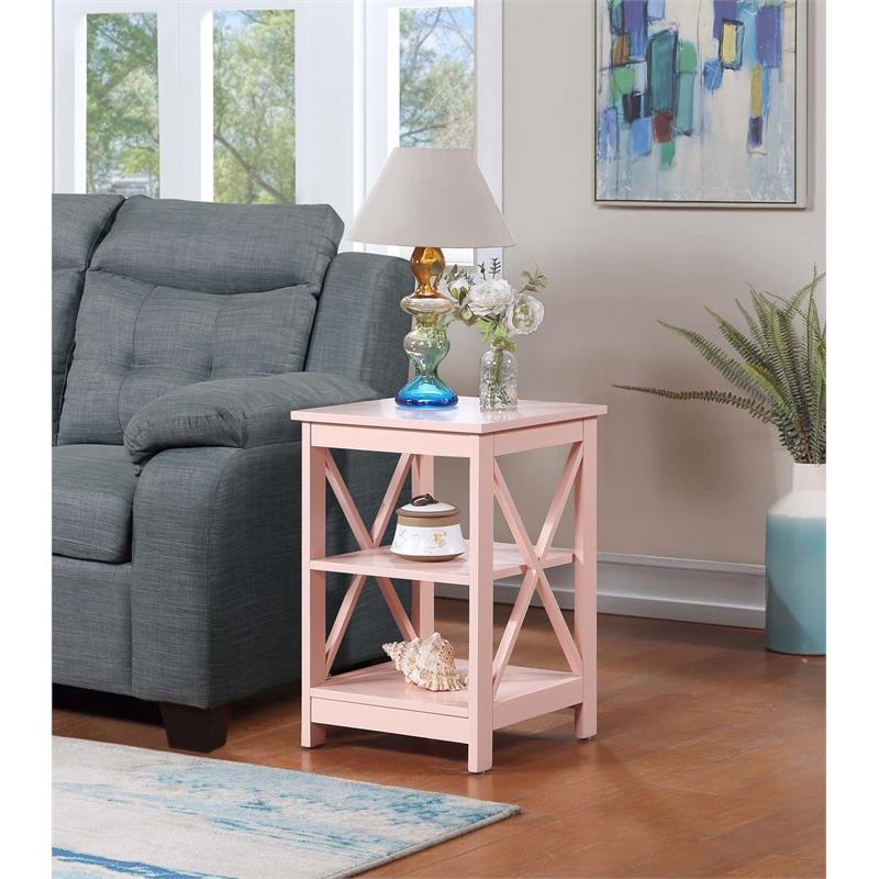 Oxford Console Table with deals Shelf, Blush Pink