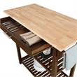Designs2Go Three-Tier Butcher Block Kitchen Island w/Drawer in Espresso Wood