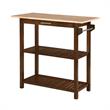 Designs2Go Three-Tier Butcher Block Kitchen Island w/Drawer in Espresso Wood