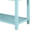 Designs2Go Three-Tier Butcher Block Kitchen Prep Island w/Drawer in Blue Wood