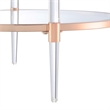 Royal Crest Two-Tier Clear Acrylic Glass End Table with Gold and Chrome Frame