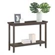 Convenience Concepts Ledgewood Console Table with Shelf in Gray Wood Finish