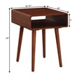 Convenience Concepts Napa End Table with Shelf in Mahogany Wood Finish