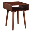 Convenience Concepts Napa End Table with Shelf in Mahogany Wood Finish