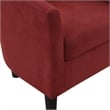 Take a Seat Churchill Accent Chair with Ottoman in Red Microfiber Fabric