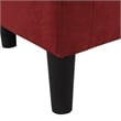 Take a Seat Churchill Accent Chair with Ottoman in Red Microfiber Fabric