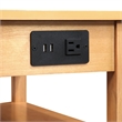 American Heritage One-Drawer End Table w/Charging Station in Caramel Wood Finish