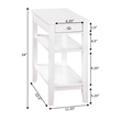 American Heritage One-Drawer End Table with Charging Station in White Wood