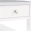 American Heritage One-Drawer Chairside End Table with Shelves in White Wood