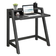 Convenience Concepts Newport Lilly Two-Tier Desk in Gray Wood Finish