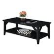 Convenience Concepts Winston Coffee Table with Shelf in Black Wood Finish