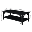 Convenience Concepts Winston Coffee Table with Shelf in Black Wood Finish