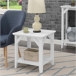 Convenience Concepts Winston End Table with Shelf in White Wood Finish