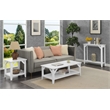 Convenience Concepts Winston End Table with Shelf in White Wood Finish