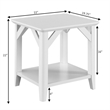 Convenience Concepts Winston End Table with Shelf in White Wood Finish