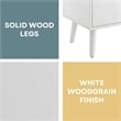 Xtra Storage Cube Console Table w/Three Cubbies and Three Cabinets in White Wood