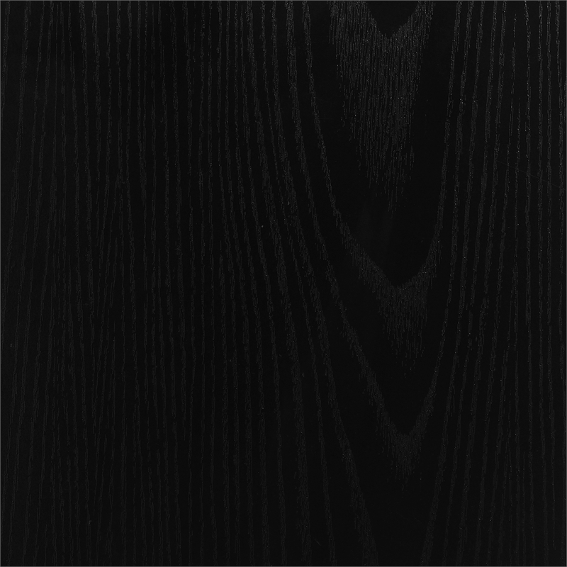 Xtra Storage Cube Console Table w/Three Cubbies and Three Cabinets in Black Wood