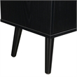 Xtra Storage Cube Console Table w/Three Cubbies and Three Cabinets in Black Wood
