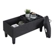 Designs4Comfort Brentwood Storage Ottoman with Reversible Trays in Gray Fabric