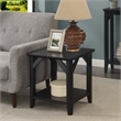 Convenience Concepts Winston End Table with Shelf in Black Wood Finish