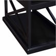 Coventry Chairside End Table with Shelves in Black Wood Finish and 