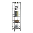 Xtra Storage Five-Tier Folding Metal Shelf in Textured Gray Metal Finish