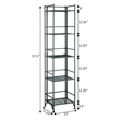 Xtra Storage Five-Tier Folding Metal Shelf in Forest Green Metal Frame Finish