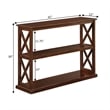 Coventry Console Table with Shelves in Espresso Wood Finish with 