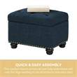 Designs4Comfort 5th Avenue Storage Ottoman in Red Button-Tufted Faux Leather