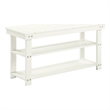 Oxford Utility Mudroom Bench with Shelves in Ivory Wood Finish