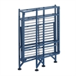 Xtra Storage Two-Tier Folding Metal Shelf in Cobalt Blue Metal Finish