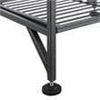 Xtra Storage Three-Tier Wide Folding Metal Shelf with Textured Gray Metal Frame