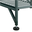 Xtra Storage Three-Tier Wide Folding Metal Shelf with Green Metal Frame
