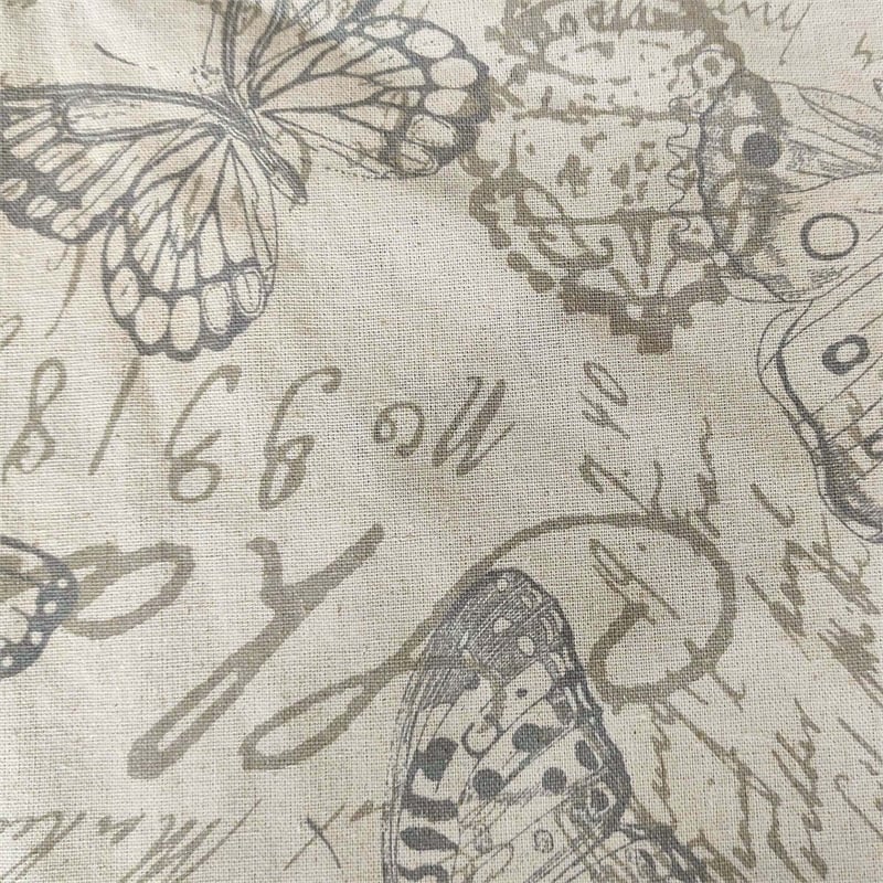 Convenience Concepts Madison Storage Ottoman in Cream Butterfly Print Fabric