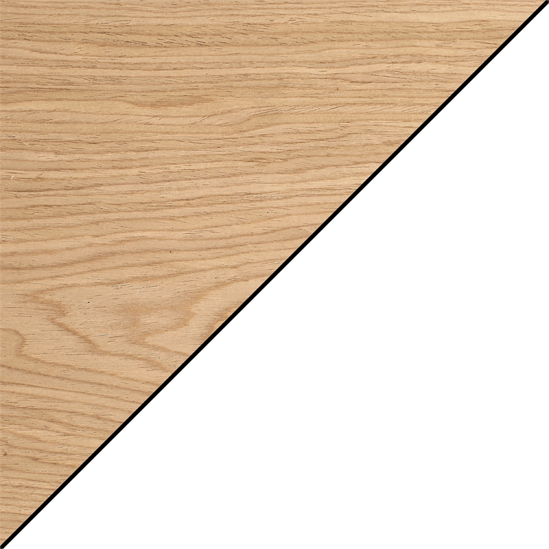 Convenience Concepts Oslo C End Table in White Wood Finish with Walnut Wood Top