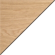 Convenience Concepts Oslo C End Table in White Wood Finish with Walnut Wood Top