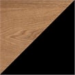 Convenience Concepts Oslo C End Table in Black Wood Finish with Walnut Top