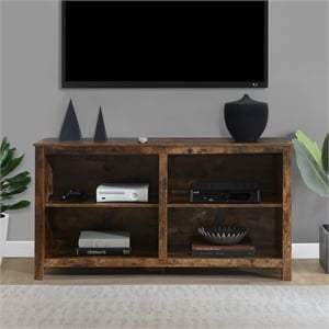 Montana Highboy TV Stand with Shelves for TVs up to 65 Inches in Walnut Wood