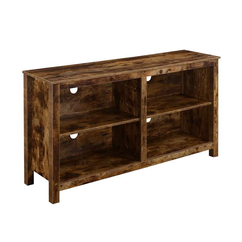 Montana Highboy TV Stand with Shelves for TVs up to 65 Inches in Walnut Wood