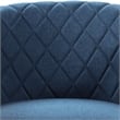 Take a Seat Roosevelt Accent Chair with Ottoman in Blue Fabric