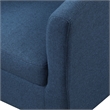Take a Seat Roosevelt Accent Chair with Ottoman in Blue Fabric