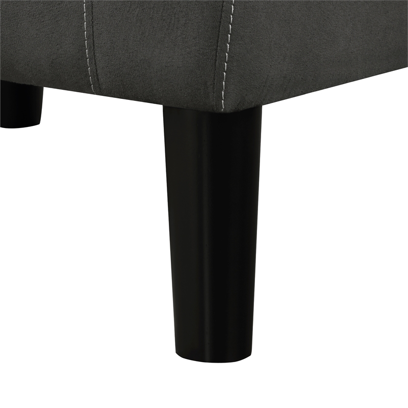 Take a Seat Roosevelt Accent Chair with Ottoman in Gray Fabric