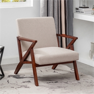 Convenience Concepts Take a Seat Cliff Accent Chair Beige Fabric
