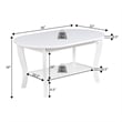 American Heritage Oval Coffee Table with Shelf in Espresso Wood Finish